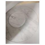 XenMee Marble Lazy Susan, 10\" Lazy Susan Board with Silent Rotating, Natural Marble Cake Turntable for Countertop Kitchen Turntable Storage, Cupcake, Food, Centerpieces