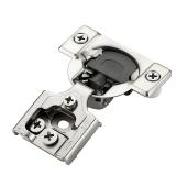 Ravinte 50 Pack 25 Pairs 3/8 inch Overlay Soft Close Hinges for Kitchen Cabinet Hinges Satin Nickel Hidden Hinges Stainless Steel Concealed Hinge self Closing