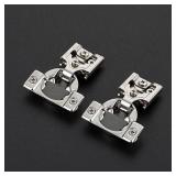 Ravinte 50 Pack 25 Pairs 3/8 inch Overlay Soft Close Hinges for Kitchen Cabinet Hinges Satin Nickel Hidden Hinges Stainless Steel Concealed Hinge self Closing