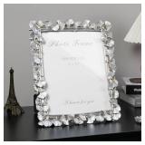 Cuspin gold not silver 8x10 Picture Frame, Vintage Silver Ornate Leaf Textured Hand-Crafted Resin with Glass Front Antique Photo Frame for Tabletop Display, Retro Design Home Decor