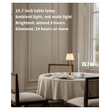 KDG Portables Cordless Table Lamp, Fabric Shade Desk Lamp, 4000mAh Rechargeable Battery Powered Lighting, Dimmable Light for Dining Room, Bedroom, Bedside, Bar, Night Light, Camping, Balcony (Bronze)