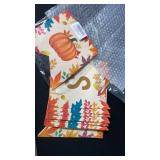 Give Thanks Banner - Happy Thanksgiving Decorations Banners, Fall Maple Leaf Pumpkin Sign Garland Backdrop Banner for Thanksgiving Party Supplies Favors Indoor Outdoor Home Office Wall Door Decor