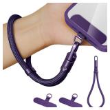 XCHKRM Cell Phone Lanyard,Phone Wrist Strap,2 Pcs Metal Patch for Women and Men Hands-Free Anti Theft Wristlet