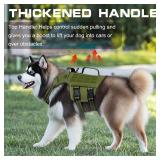 Dog Harness for Large Dogs Heavy Duty, Tactical No Pull Dog Harness with Molle System, Easy On and Off Service Dog Vest, Breathable Padded, Adjustable Reflective Pet Vest for Walking Hiking Training
