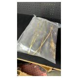 Estelar Textiler Light Grey Blackout Curtains 108 Inches Long, Gold Palm Tree Pattern Light Gray Curtains, Light Blocking Thermal Insulated Grommet Window Drapes for Bedroom, 52Wx108L, 2 Panels