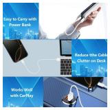 [Apple MFi Certified] Short iPhone 17 Charger Woven, 5Pack 8Inch Short USB-C Cable USB to Type-C Fast Charging Nylon Braided Cord Compatible with iPhone 17 16 15 Pro Plus Airpods PowerBank