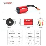 RCAWD 4 Channel RC Transmitter Receiver & 2840 Brushless Motor 5000KV & 35A ESC & 40CrMo Pinion Gear Set & Motor Mount & Adapter Cable RC Controller for Losi n & ARRMA Typhon Granite Mojave Grom