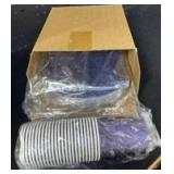 Tioncy 200 Pcs Navy Blue Disposable Paper Plates Cups and Napkins Party Supplies Serve 50 Guests Disposable Paper Dinnerware Set for Birthday Wedding Baby Shower Family Picnic