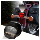 NTHREEAUTO Smoked LED Rear Tail Light Motorcycle Taillights Brake Driving Compatible with Harley Dyna Road King Electra Glide Street Bob Touring
