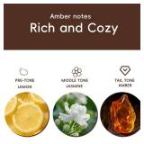 CORROY Car Air Freshener Natural Essential Oil Scent, Odor Eliminator and Purifier, Vent Clip Air Freshener for Car (Starter/Amber)