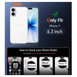 FNTCASE for iPhone 17 Case Clear: Magnetic Phone Cases with Screen Protector Drop Proof Compatible with Magsafe Slim Anti Yellowing Rugged Shockproof Protective Transparent Cell Cover (A-Clear)