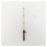 SXFSE Dollhouse Decoration Accessories, 1:12 Dollhouse Miniature Scene Model Fishing Rod Pretend Play Toy (Red, 6.1 inch)