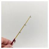 SXFSE Dollhouse Decoration Accessories, 1:12 Dollhouse Miniature Scene Model Fishing Rod Pretend Play Toy (Red, 6.1 inch)