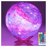 HYODREAM 5.9 inch Galaxy Moon Lamp Remote & Touch Control 16 Colors LED Night Light Rechargeable Globe Light as Gifts Decor for Boys/Girls/Kids/Women