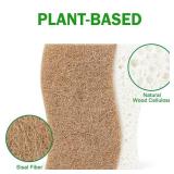 AIDEA Sponges Non Scratch, 24Count, Natural Sponge for Non Stick Cookware, Sponges Kitchen, Cellulose Scrub Sponge for Dishes, Cleaning Power for Kitchen, Bathroom, Household (Missing One)