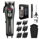 TCMKY Hair Clippers for Men Professional Hair Trimmer for Men Cordless&Corded Barber Clippers for Hair Cutting & Grooming.Rechargeable Hair Trimmer Kit for Household(Silvery)