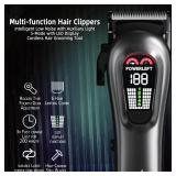 TCMKY Hair Clippers for Men Professional Hair Trimmer for Men Cordless&Corded Barber Clippers for Hair Cutting & Grooming.Rechargeable Hair Trimmer Kit for Household(Silvery)