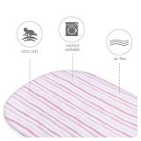 Bassinet Sheets Compatible with Baby Delight Beside Me Dreamer Bassinet, 2 Pack, Ultra Soft Bassinet Sheet for Baby, Pink Print