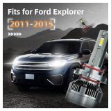 AWALITED 4pcs Explorer 2011-2015 High Low Beam Fog Lights Bulbs Combo, Super Bright High beam Low Beam Bulbs for 2011 2012 2013 2014 2015 Ford Explorer all models