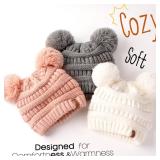 FURTALK Baby Winter Knitted Beanie Hat Soft Warm Pom Pom for Infant Toddler Skull Cap