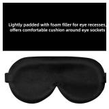 Alaska Bear Sleep Mask Silk Eye Cover with Shaped Padding for Pressure-Free Sleeping, Foam Insert, Upgrade Contour Over Conventional Flat Satin Eye Masks, Machine Washable