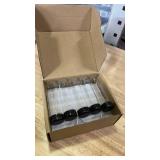 Kesell 10 Pack 40ml Vial Clear Glass Sample Bottles Empty Reusable Liquid Vials with Plastic Screw Cap and 5 Funnels