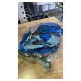 53 Pcs Blue Party Supplies, Birthday Decorations Set Include Banner, Balloons, Hanging Swirls, Cake Toppers, Tablecloth for Cartoon Theme Party