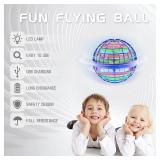 SVJJ 2025 Flying Orb Ball Toy - Hand Controlled Hover Boomerang with RGB Lights, Cosmic Globe Fidget Spinner Mini Drone, Safe Indoor Outdoor Gift for 6+ Boys Girls Teens (Blue)