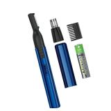 Wahl Lithium 2 in 1 Battery Pen Detail Touch Up Trimmer for Nose, Ear, Neckline, Eyebrow, & Other Detailing - Blue - by The Brand Used by Professionals - Model 5643-200