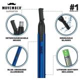 Wahl Lithium 2 in 1 Battery Pen Detail Touch Up Trimmer for Nose, Ear, Neckline, Eyebrow, & Other Detailing - Blue - by The Brand Used by Professionals - Model 5643-200
