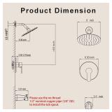 Kurpot Tub Shower Faucet Set, 8 Inch Matte Black Shower Head and Handle Set, High Pressure Bathtub Shower Faucet with Valve, Tub Spout and Trim Kit, Bathroom Shower Faucet Sets Complete, Black