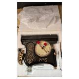 Allen Designs Vintage Stitch Sewing Machine Pendulum Wall Clock