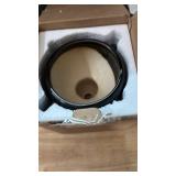 Fivepot Head Planter 7 Inch - Ceramic Face Planters with Drainage Hole, Funny Succulent Pots for Indoor Outdoor, Cute Decorative Plant Pot, Desk Office Room Home Decor, Black