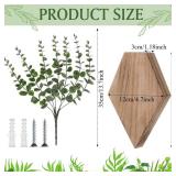 Chunful 2 Pcs Wooden Wall Planter Decor Hanging Fake Plants Greenery Flowers Holder Vase Boxes for Wall Bohemian Farmhouse Room Kitchen Office Indoor Decoration(Wooden Color,7.1 x 4.7 x 1.2 Inches)