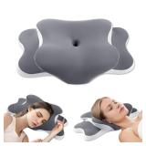 Ergo Pillow for Sleep Apnea, Neck Pain, and Snoring Relief | Cervical Neck Pillow for Side Sleepers | Orthopedic Memory Foam with Ergonomic Support