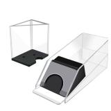 SEETOOOGAMES Blackjack Shoe Discard Tray - 4 Deck Poker Cards Dealing Shoe with Discard Holder - Clear Acrylic Card Dispenser Casino Blackjack Game Accessories