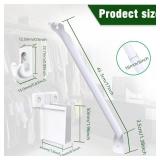 8 Pcs 12 Inch Wire Shelf Brackets, Metal Support Brackets with 10 Wire Shelf Clips and 4 End Brackets, Wire Closet Support Shelving for Closet Shelves Racks and Wardrobe