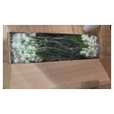 NOV FIRE Outdoor Artificial Fake Flowers - 8 Bundles Plastic Flowers Outdoors Plants UV Resistant Faux Flowers for Indoor Outdoor Garden Hanging Porch Window Box Wedding Decor(White)