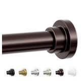 Mcrbeay Shower Curtain Rod, 1\" Diameter Heavy Duty Tension Shower Rod, Non Slip Adjustable 28-46 inch No Drilling Shower Curtain Rods Spring Tension For Bathroom, Shower Stall, No Rust, Bronze