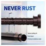 Mcrbeay Shower Curtain Rod, 1\" Diameter Heavy Duty Tension Shower Rod, Non Slip Adjustable 28-46 inch No Drilling Shower Curtain Rods Spring Tension For Bathroom, Shower Stall, No Rust, Bronze