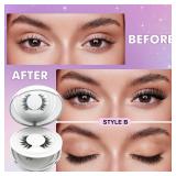 Hunnyfit Magnetic Lashes, Magnetic Eyelashes with Applicator, Magnetic Eyelashes Natural Look,Reusable Magnet Lashes No Glue Needed Soft Lashes Kit(Natural)