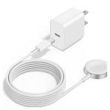 Upgraded Apple Watch Charger, Magnetic iWatch Fast Charger to USB C Cable 6ft with USB C Charger Block for iWatch Series Ultra/9/8/7/6/SE/SE2/5/4/3
