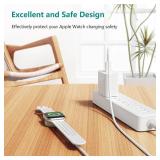 Upgraded Apple Watch Charger, Magnetic iWatch Fast Charger to USB C Cable 6ft with USB C Charger Block for iWatch Series Ultra/9/8/7/6/SE/SE2/5/4/3