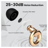 JUSTRVN Ear Plugs for Sleeping,2 Pairs of Stylish Reusable Noise Reduction Earplugs with 8 Pairs Tips & case,Hearing Protection Earplugs for Concert,Travel,Work,Live Events - 25dB-30dB