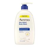 Aveeno Skin Relief Fragrance Free Body Wash, Triple Oat Formula, Gentle Daily Cleanser for Itchy Dry Sensitive Skin, Soap & Paraben Free, Soothes & Moisturizes, 33 fl oz