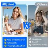 Reusable Ice Cubes for Drinks, BPA-Free Ice Packs for Lunch Boxes or Coolers, Refreezable Plastic Ice Cubes without Diluting Drinks for Party Hosts & Outdoor Ice Baths (65, Transparent)