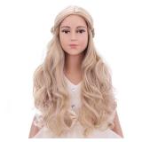 PATTNIUM Blonde Wig Long Wavy Wigs for Kids Girls Heat Resistant Synthetic Hair Cosplay Costume Wigs (Blonde)