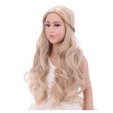PATTNIUM Blonde Wig Long Wavy Wigs for Kids Girls Heat Resistant Synthetic Hair Cosplay Costume Wigs (Blonde)
