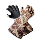 AUSCAMOTEK Waterproof Neoprene Duck Decoy Gloves - Insulated Blind Gauntlet Stay Warm and Dry in Waterfowl Hunting
