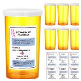 Yungyan 6 Pack Bachelorette Party Empty Bottles Kit Yellow Pill Bottles Large for Bachelorette Bride Wedding 21st Birthday Travel Party Supplies (Bottle:2.17 x 3.94 Inch,Sticker:1.97x2.56 Inch)